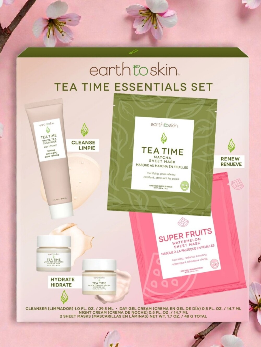 Earth to Skin Tea Time Essentials Set - Travel Size